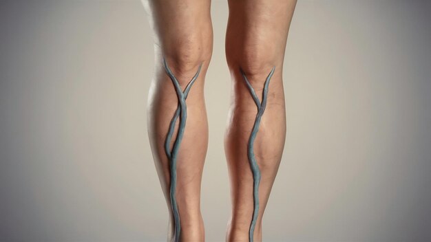 Photo female legs with varicose veins