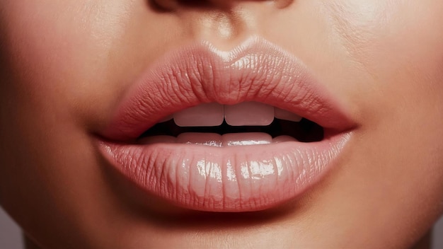 Female lips closeup