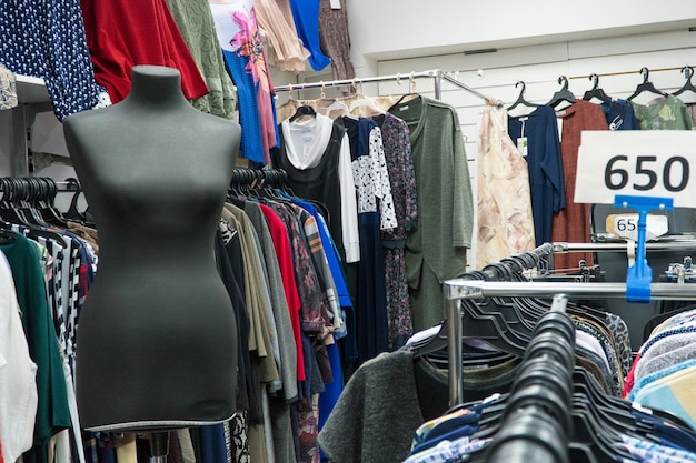 Female mannequin in a clothing store