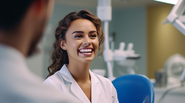 Photo female medical intern at hospital