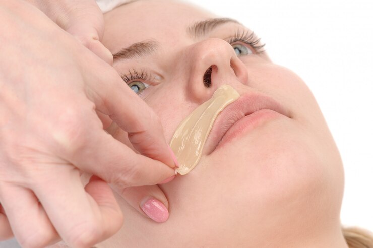 Female mustache depilation