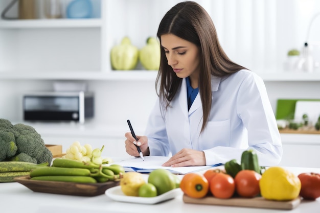 Female nutritionist at her workplace AI Generated