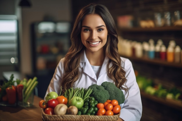 Female nutritionist at her workplace AI Generated