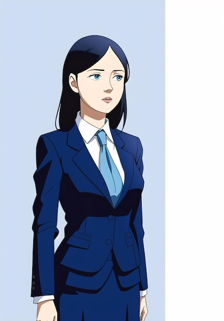 Female office worker Portrait of beautiful woman in business suit Generative AI