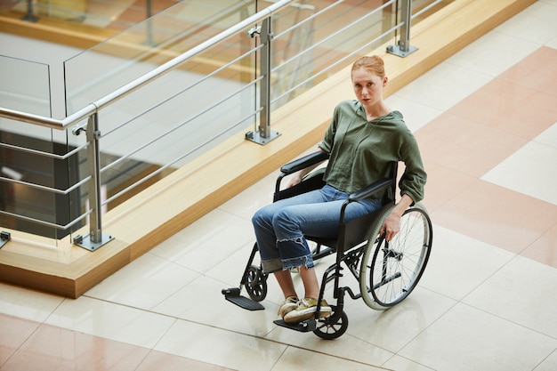 Female patient in wheelchair