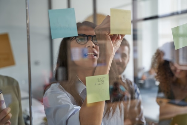 Female person preparing for meeting with board of directors