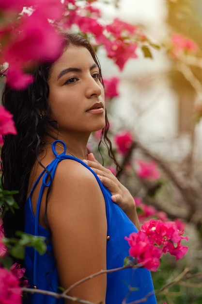 Female portrait session in the field