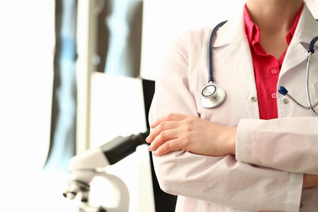 Female professional doctor posing in the laboratory