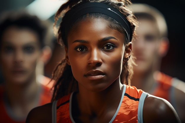 Female runner blurs into motion against a crisp background runner image