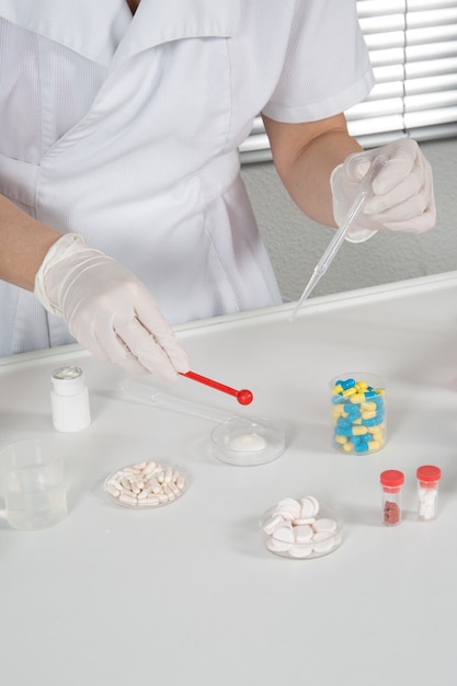 Female scientist working in a lab