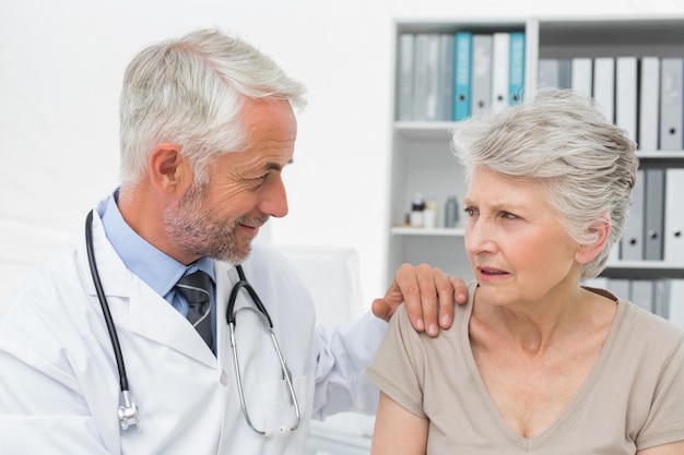 Female senior patient visiting a doctor