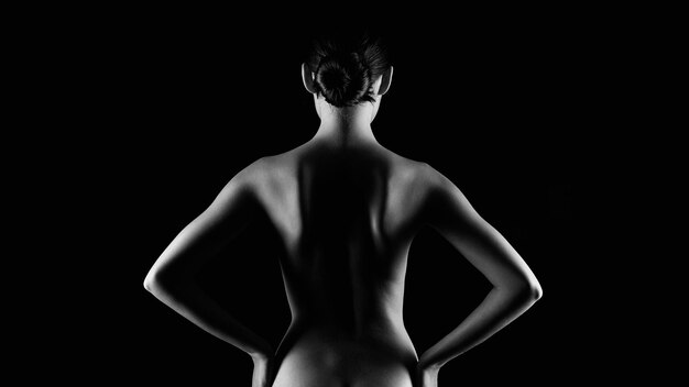 Female silhouette of spine Naked Woman