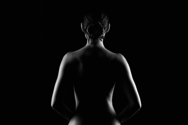 Female silhouette of spine Naked Woman