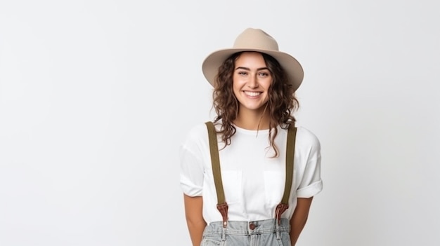 female smiling wear stylish outfit