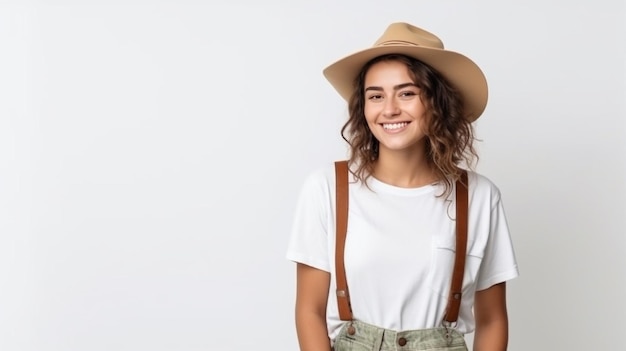 female smiling wear stylish outfit