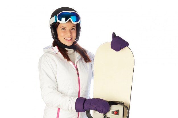 Female snowboarder