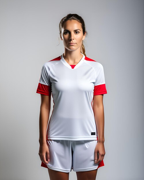 Photo female soccer player mockup