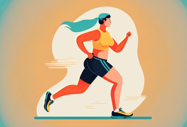 Female sporty runner healthy active lifestyle generative ai