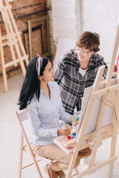 Female Student in Art Class