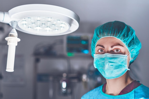 Female surgeon in operating theater