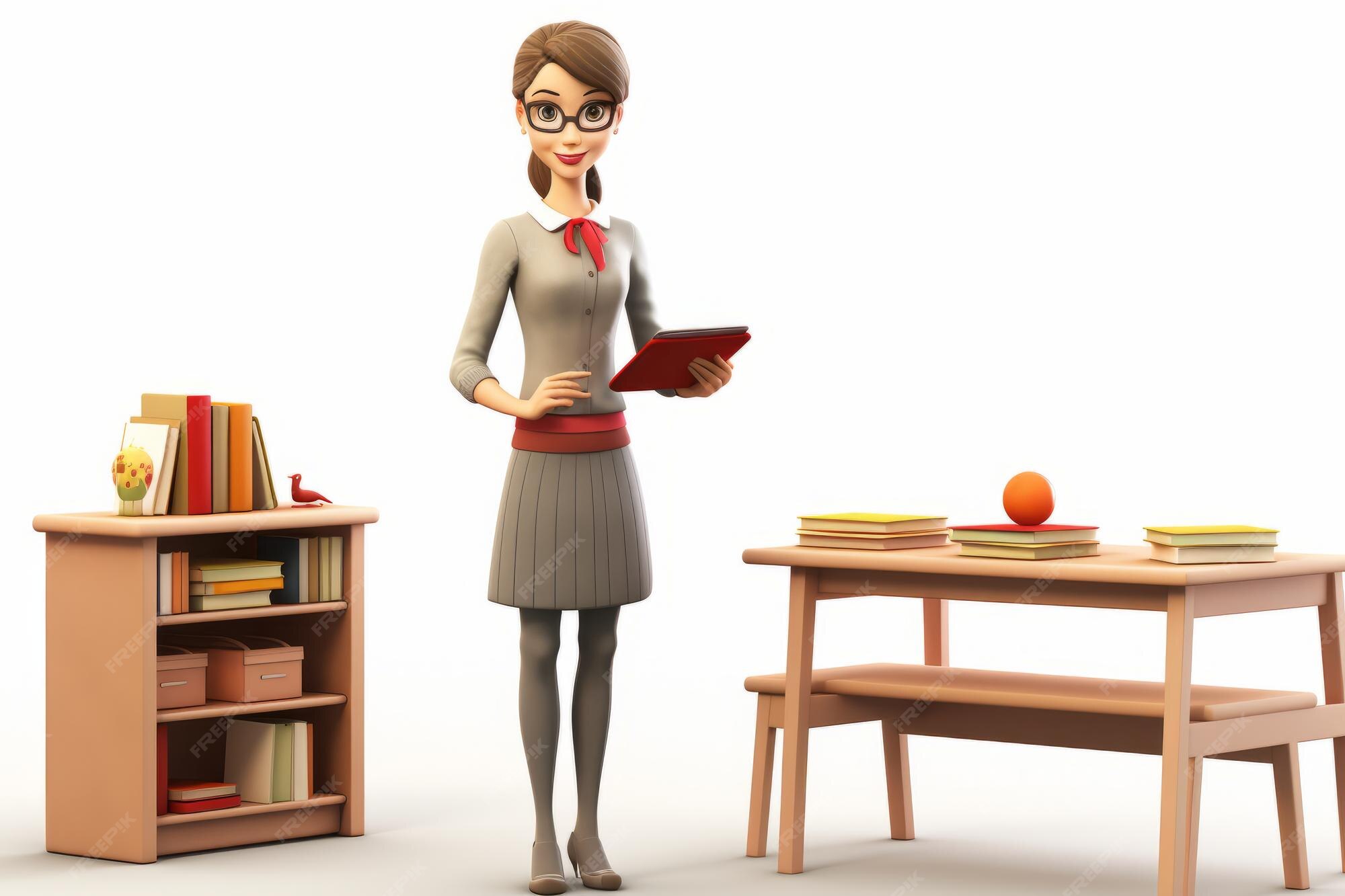 Premium Photo A Female Teacher Is Standing In A Classroom premium-photo-a-female-teacher-is-standing-in-a-classroom