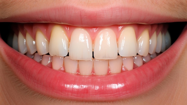 Photo female teeth close up