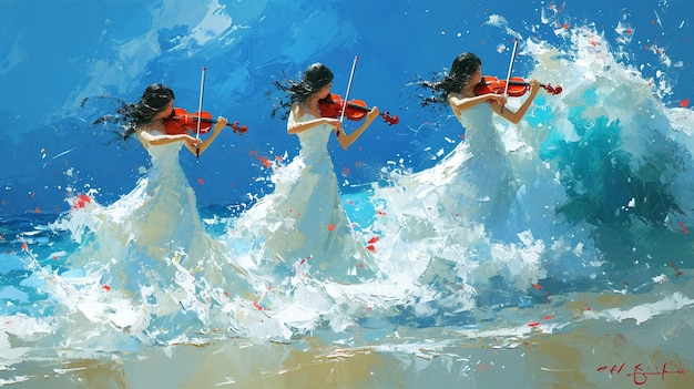 Female violinist hd 8k wallpaper stock photographic image