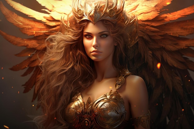 Female warrior goddess Generate Ai
