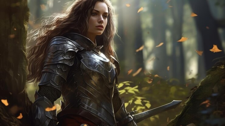 Photo female warrior graphic free photo hd background