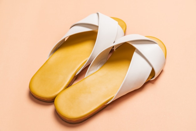 female and woman leather sandals