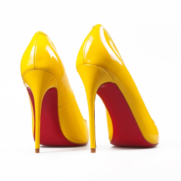 Female yellow shoes