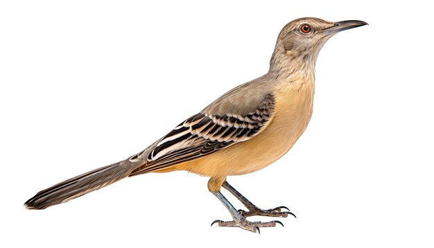 Photo female yellowbellied mockingbird minas gerais isolated in no background