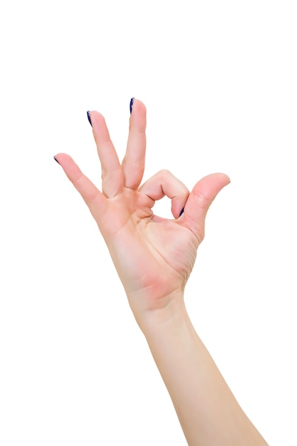 Female Yoga mudra hand