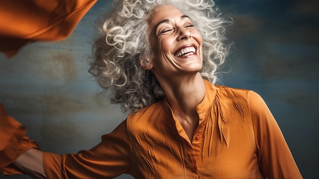 Photo females mother grandmother smiling happiness portrait laughing women cheerful friendship horizontal generative ai