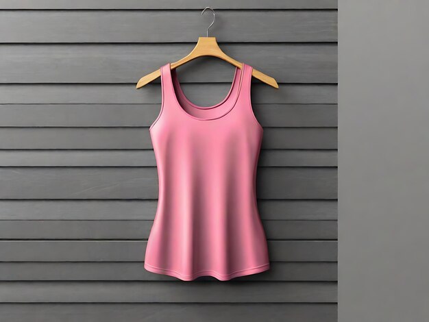 Feminine Pink Top Tank Mockup for Women