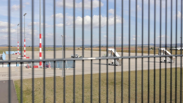 Photo fence at airport