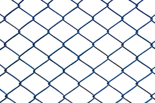 Fence blue cross on white