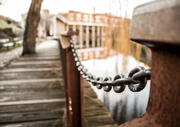 Photo fence by footpath