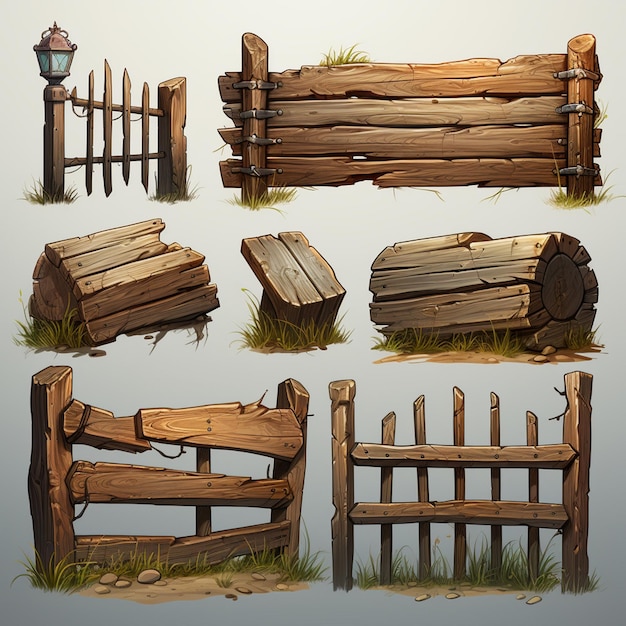 Photo fence game assets