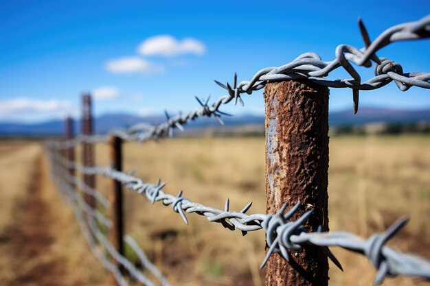 Fenced off with sharp wire