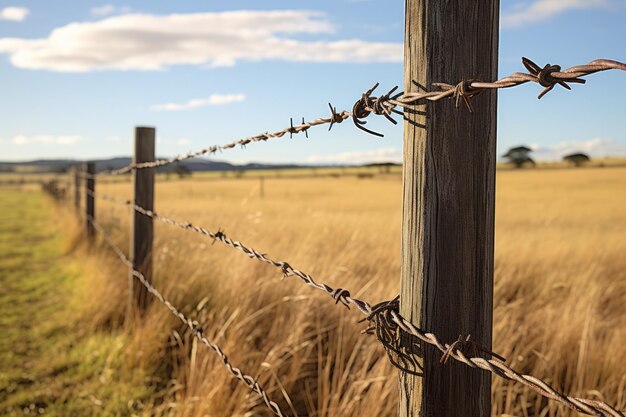 Fenced off with sharp wire