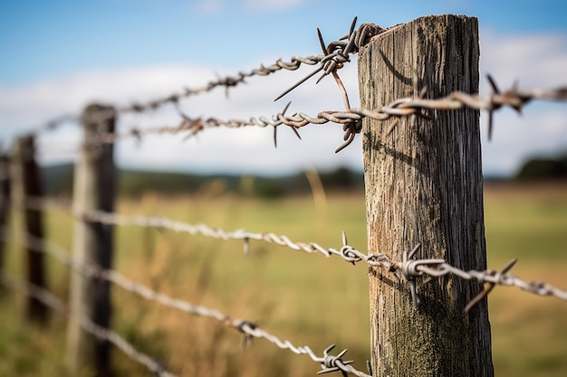 Fenced off with sharp wire