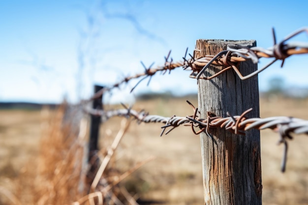 Fenced off with sharp wire