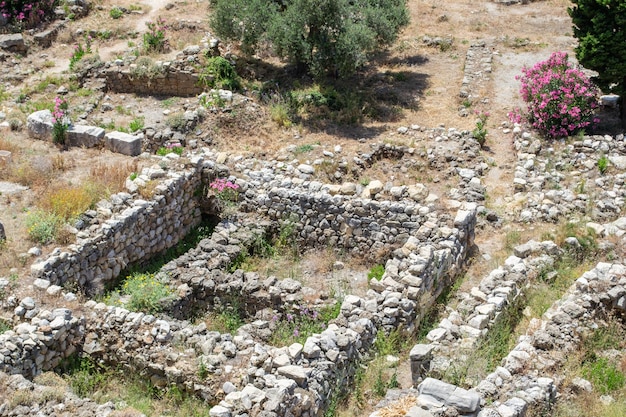 Foto fenicische ruïnes byblos libanon oude kasteelkust mediterraan