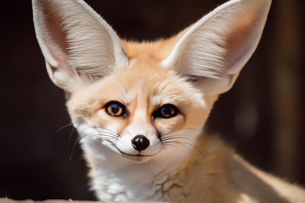 Fennec fox head Africa cute animal Generate Ai