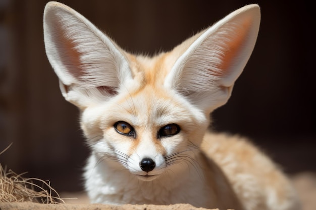 Fennec fox 머리 애완 동물 귀여운 포식자 Ai 생성