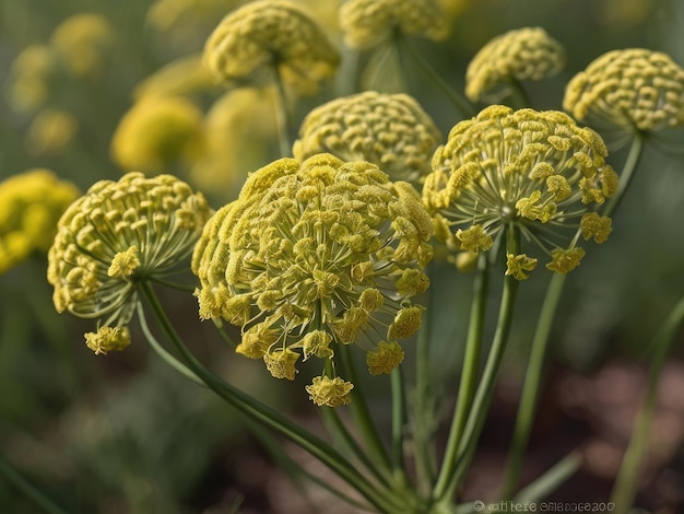 Fennel Foeniculum vulgare in the garden