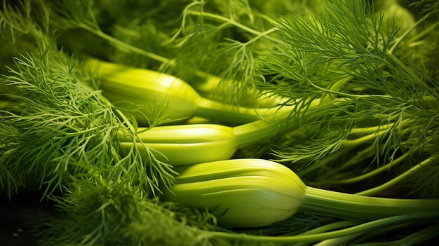 Foto fennelbladeren in close-up