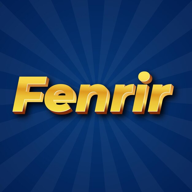 Fenrir text effect gold jpg attractive background card photo