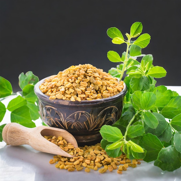 Photo fenugreek seeds isolated on white background